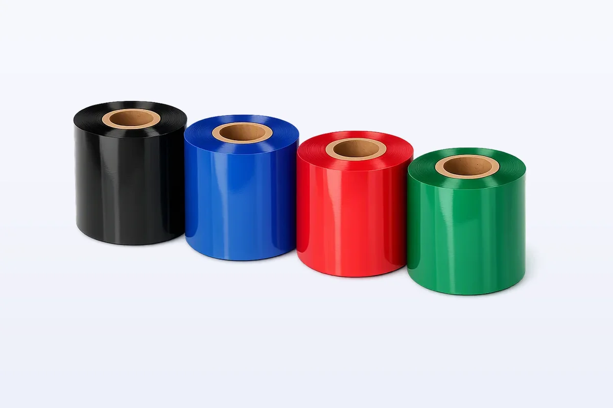 Rollos de ribbon en varios colores